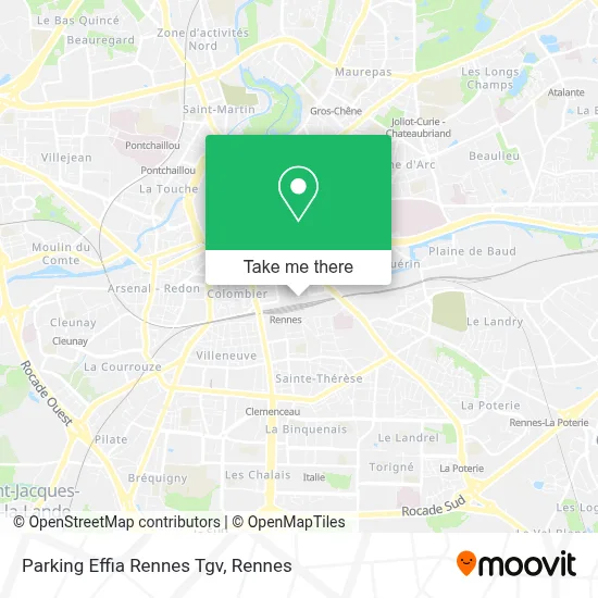 Parking Effia Rennes Tgv map