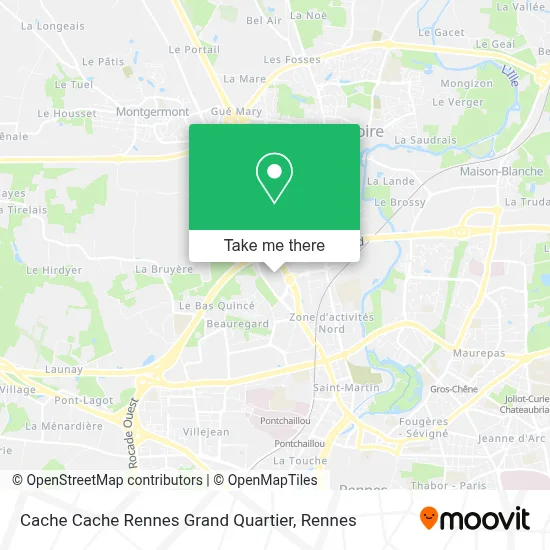 Mapa Cache Cache Rennes Grand Quartier