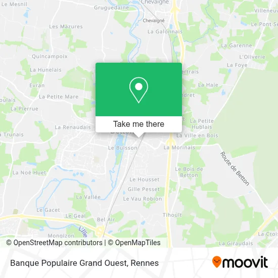Banque Populaire Grand Ouest map