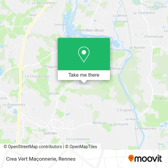 Crea Vert Maçonnerie map