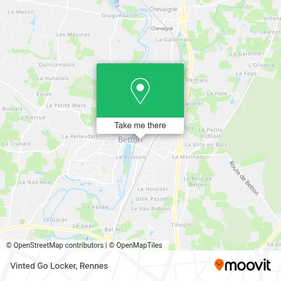 Vinted Go Locker map