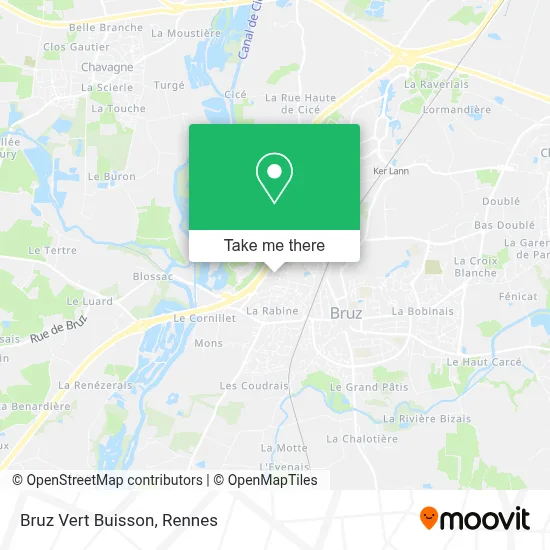 Bruz Vert Buisson map
