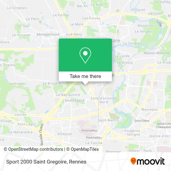Sport 2000 Saint Gregoire map