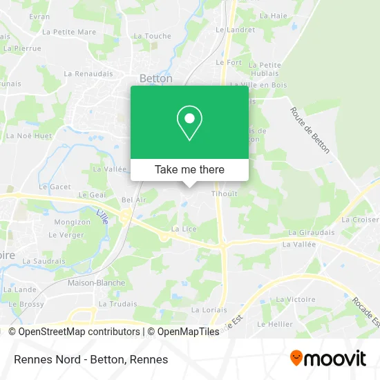 Rennes Nord - Betton map