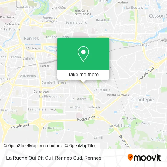 La Ruche Qui Dit Oui, Rennes Sud map