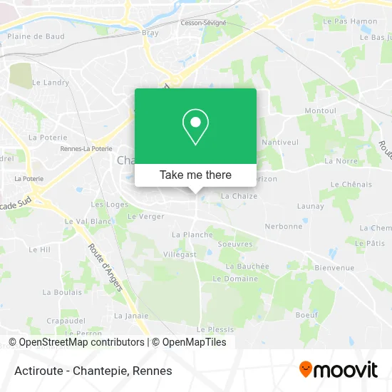 Actiroute - Chantepie map