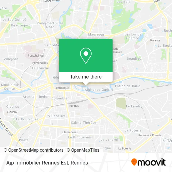 Ajp Immobilier Rennes Est map
