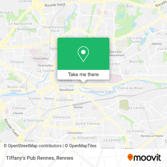 Tiffany's Pub Rennes map
