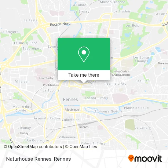 Naturhouse Rennes map