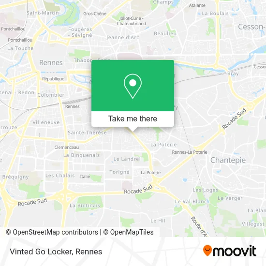Vinted Go Locker map