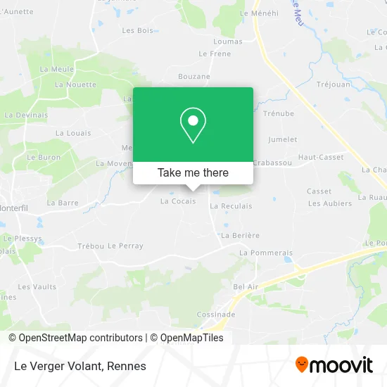 Le Verger Volant map