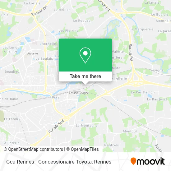 Gca Rennes - Concessionaire Toyota map