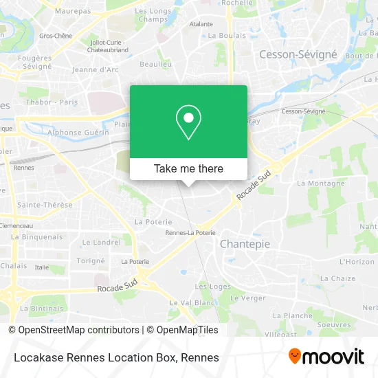 Locakase Rennes Location Box map