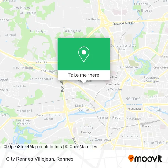 City Rennes Villejean map