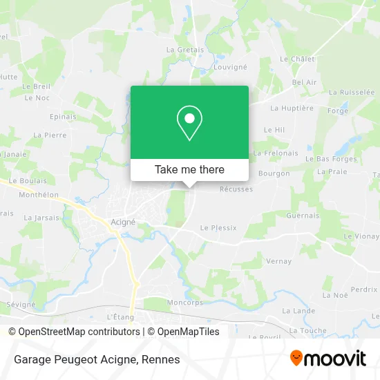 Garage Peugeot Acigne map