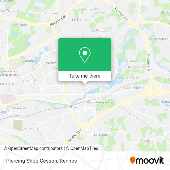 Piercing Shop Cesson map