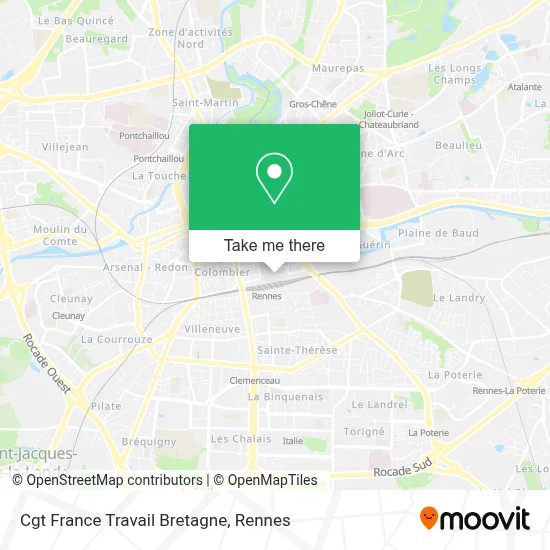 Cgt France Travail Bretagne map