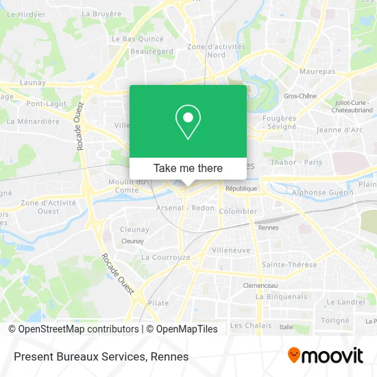 Present Bureaux Services map