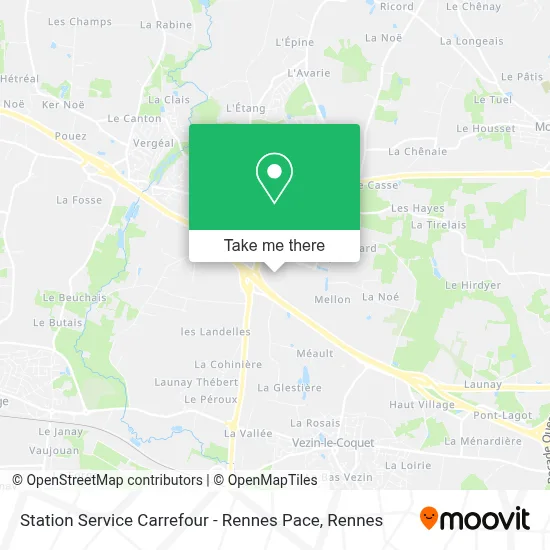 Station Service Carrefour - Rennes Pace map