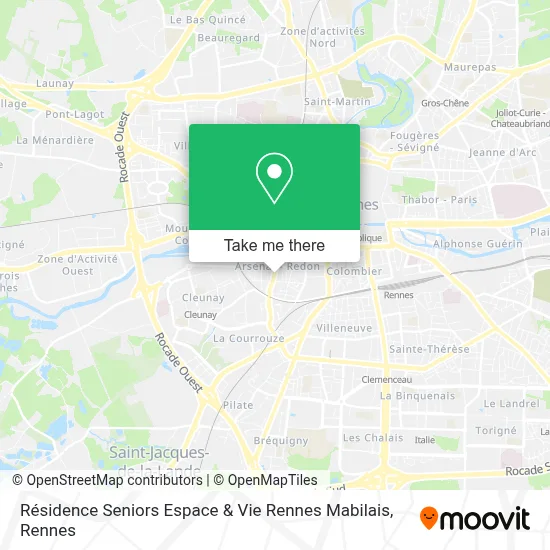 Résidence Seniors Espace & Vie Rennes Mabilais map
