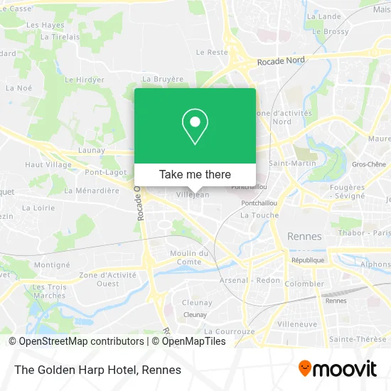 The Golden Harp Hotel map