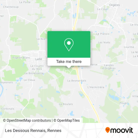 Les Dessous Rennais map