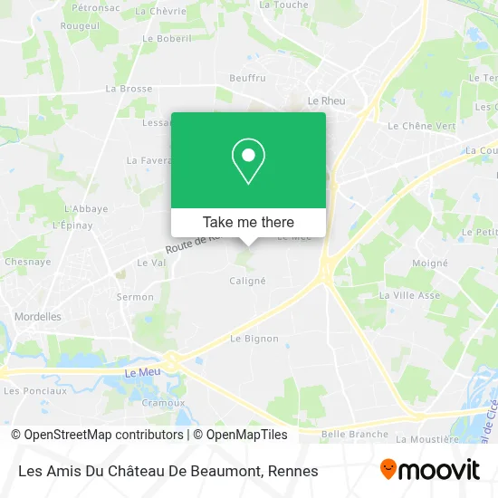 Les Amis Du Château De Beaumont map