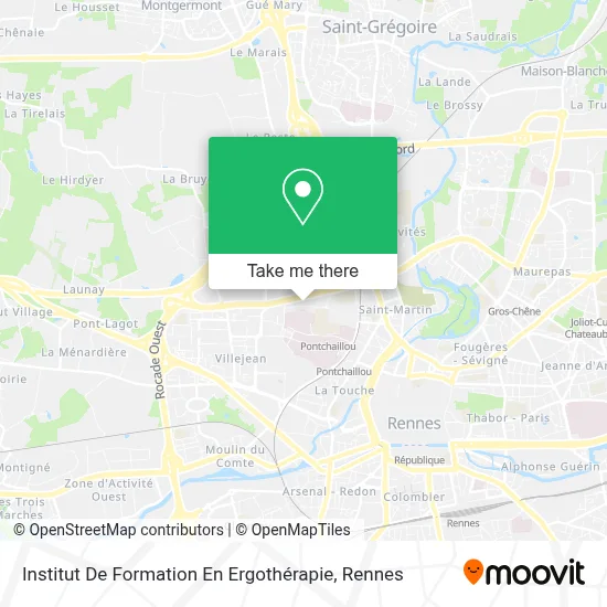 Institut De Formation En Ergothérapie map