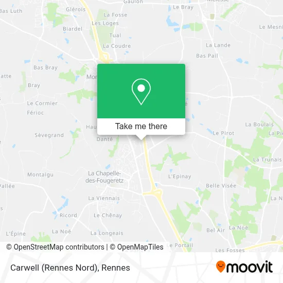 Carwell (Rennes Nord) map