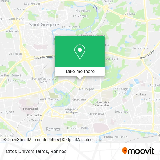 Cités Universitaires map