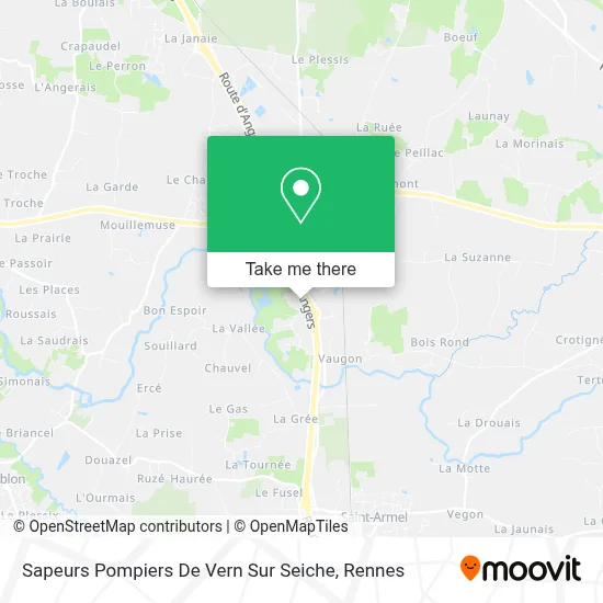 Sapeurs Pompiers De Vern Sur Seiche map
