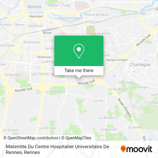 Maternite Du Centre Hospitalier Universitaire De Rennes map