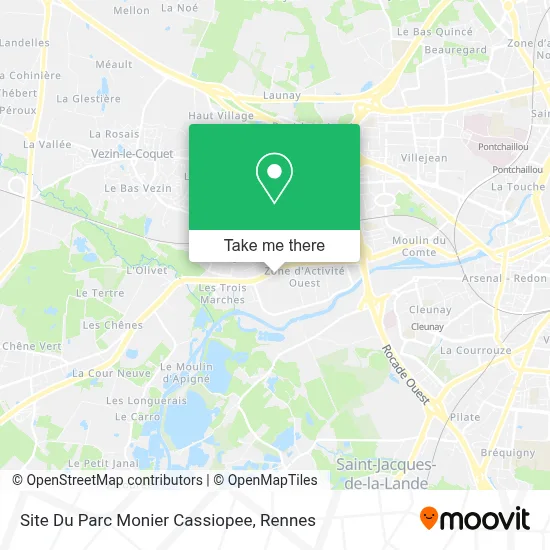 Site Du Parc Monier Cassiopee map