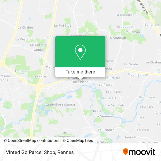Vinted Go Parcel Shop map