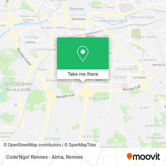 Mapa Code'Ngo! Rennes - Alma