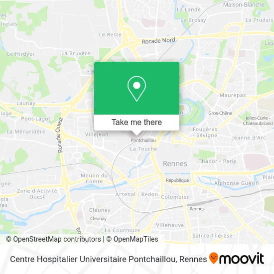 Centre Hospitalier Universitaire Pontchaillou map