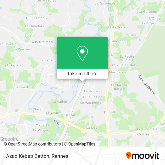 Azad Kebab Betton map
