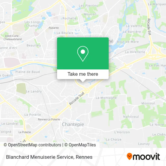 Blanchard Menuiserie Service map