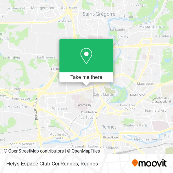 Helys Espace Club Cci Rennes map