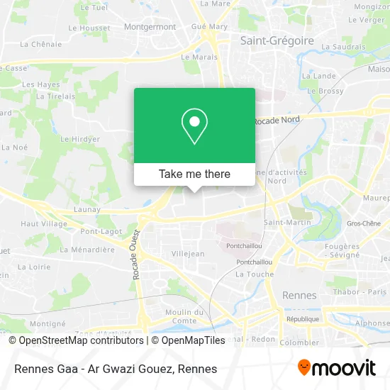 Rennes Gaa - Ar Gwazi Gouez map