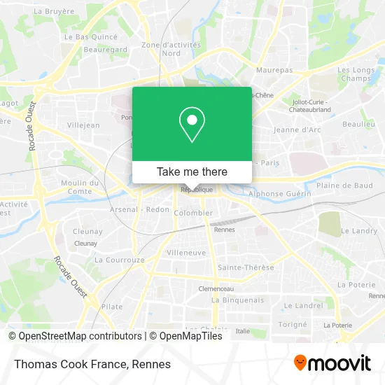 Thomas Cook France map