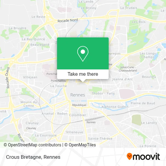Crous Bretagne map
