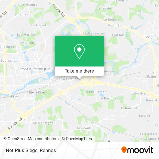 Net Plus Siège map