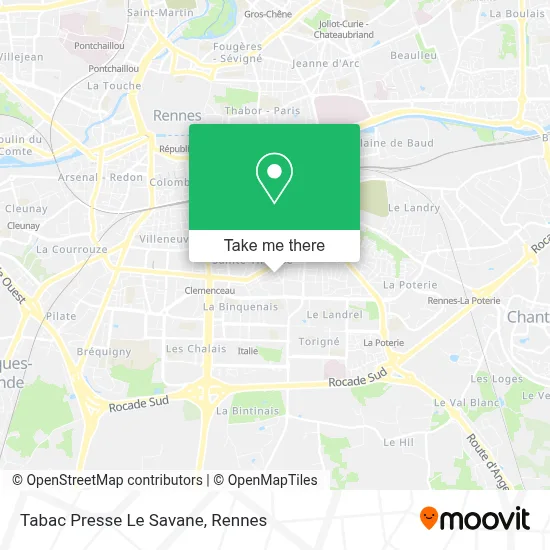 Tabac Presse Le Savane map