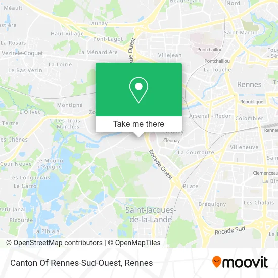 Canton Of Rennes-Sud-Ouest map
