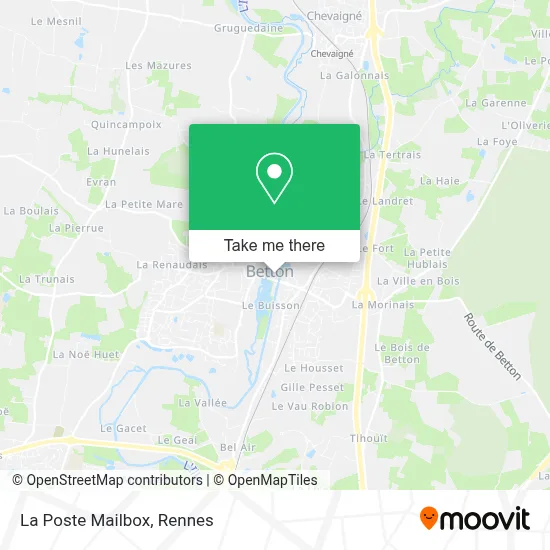 La Poste Mailbox map