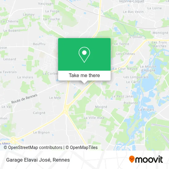 Garage Elavai José map