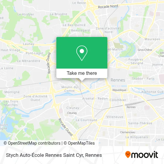 Stych Auto-École Rennes Saint Cyr map