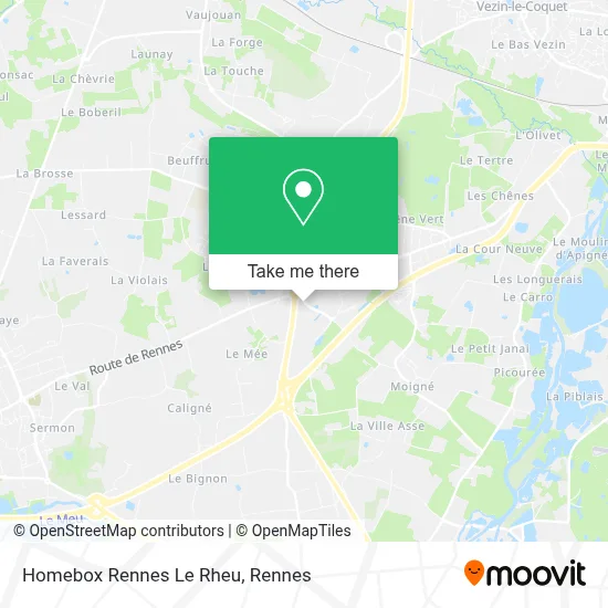 Homebox Rennes Le Rheu map