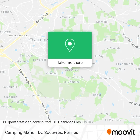 Camping Manoir De Soeuvres map